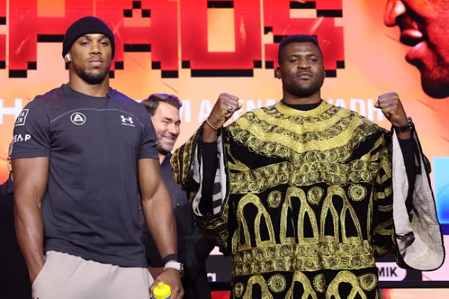 Anthony Joshua and Francis Ngannou face off with winner promised undisputed title fight against Tyson Fury or Oleksandr Usyk