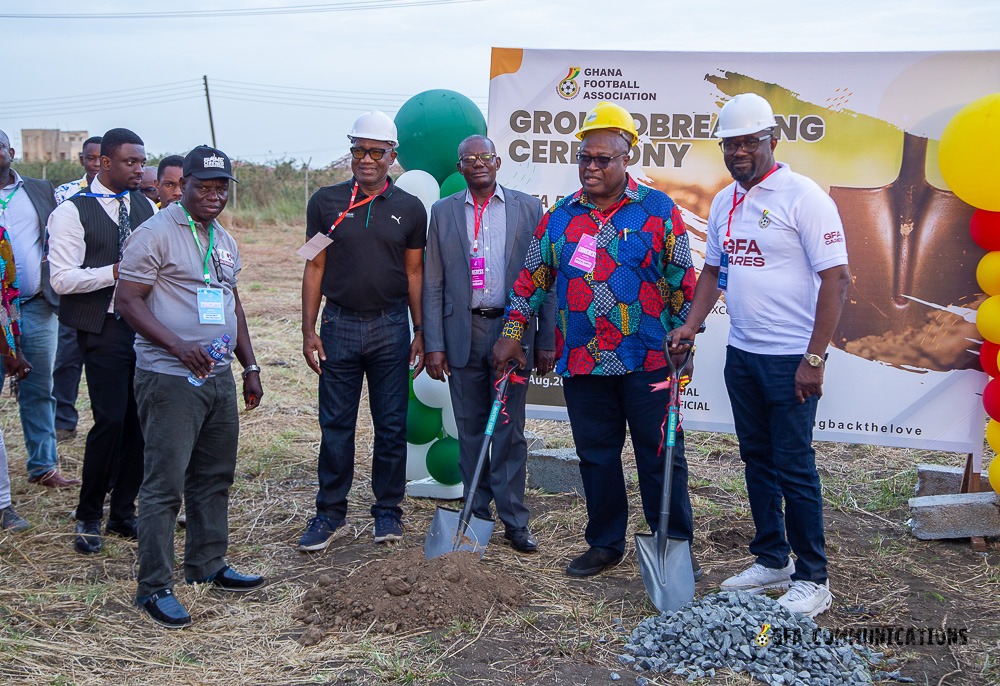 GFA chief Kurt Okraku breaks ground on 40-bed Ghanaman Soccer Centre facility