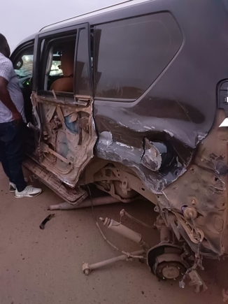 Black Stars Technical team was involved in an accident, but they are all safe