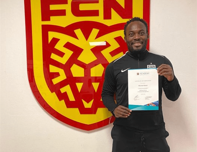 Ghanaian icon Michael Essien obtains his UEFA football management qualifications