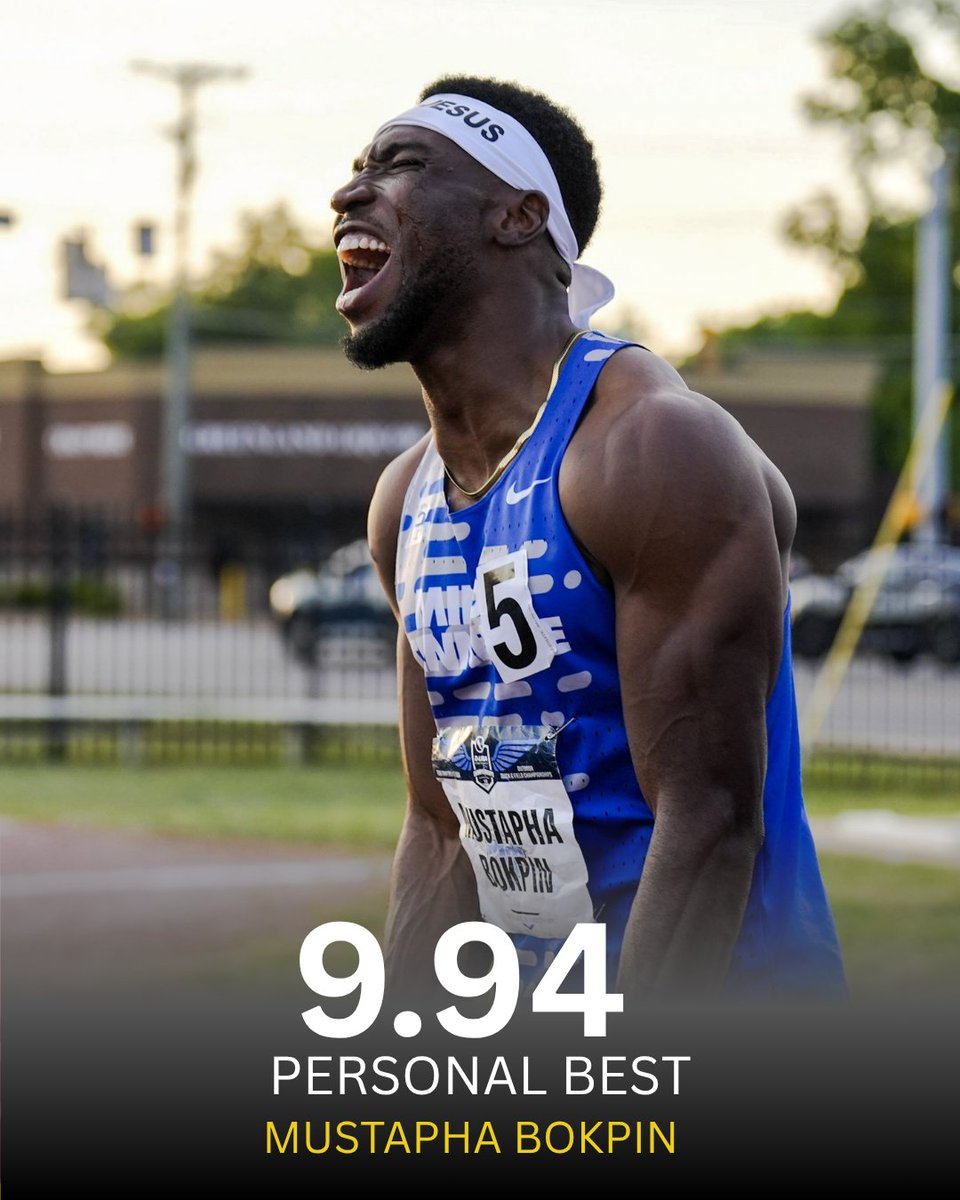 Mustapha Bokpin sets record with stunning 9.94s sprint win