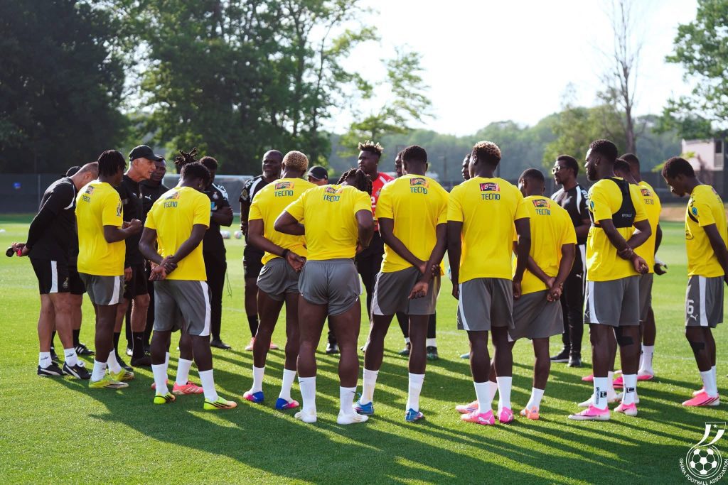Black Stars kick off preparations for England clash with recovery session in Rhode Island