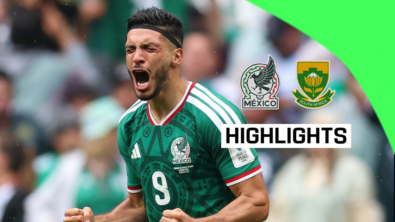 Mexico defeat South Africa in the World Cup opener as three red cards are issued